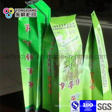 Gusset lateral embalagem de plástico saco de chá verde